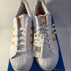 men's adidas superstar shoes orange